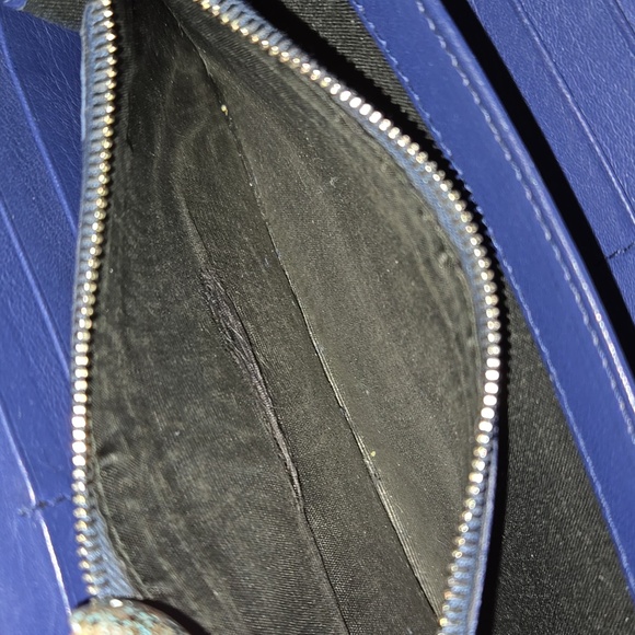 Balenciaga Papier Continental Zip Around Wallet Indigo Blue - Picture 10 of 12